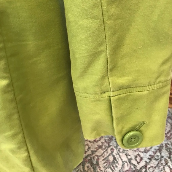 Massimo Coat Double Button Chartreuse Green Size Medium - Picture 6 of 12